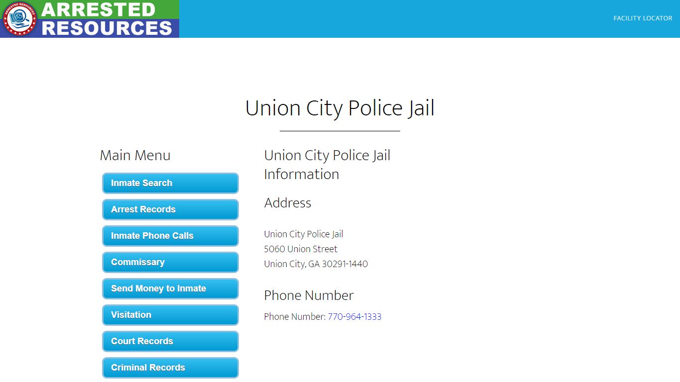 Union City Police Jail - Inmate Search - Union City, GA